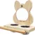 MCBOSON Ensemble Alimentation pour Oiseaux : Bol Inox, Cadre Bois & Miroir
