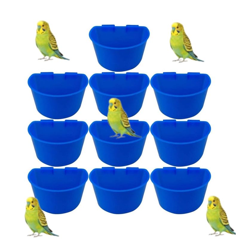 MCBOSON 10er-Set Vogeltrink-/Futterbecher für Vögel