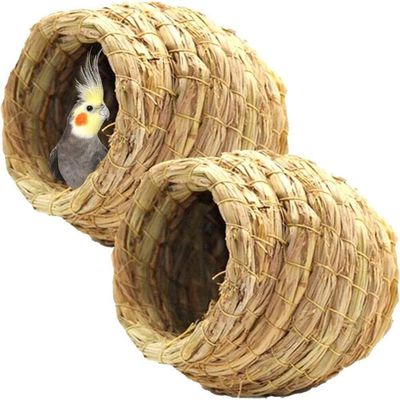 MCBOSON Nid d'Oiseau en Paille Naturelle Artisanale