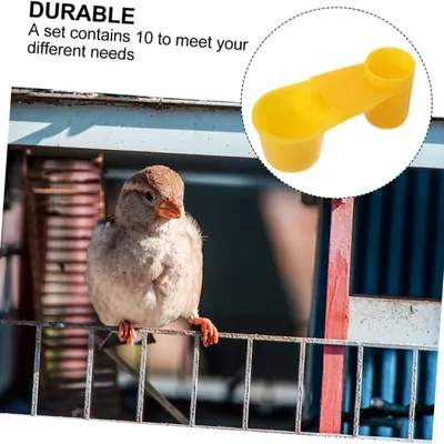 MCBOSON Lot de 10 Gobelets à Eau pour Oiseaux