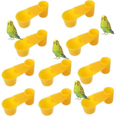 MCBOSON Lot de 10 Gobelets à Eau pour Oiseaux
