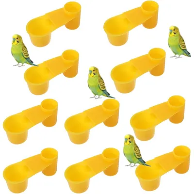 MCBOSON Lot de 10 Gobelets à Eau pour Oiseaux