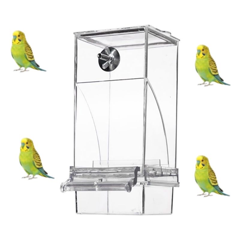 MCBOSON Automatische Spritzfeste Vogelfuttertröge für Kleine