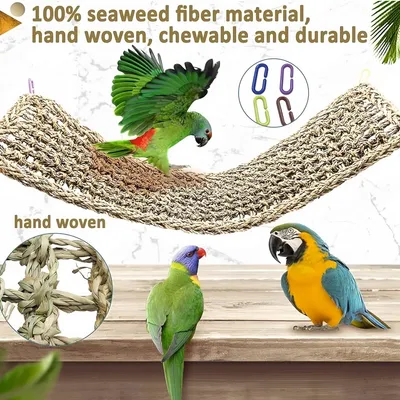 FurryFusion Hamac à oiseaux tissé