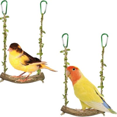 ZooVenture Balançoire Perchoir Perroquet - Bois, 18cm, 20cm