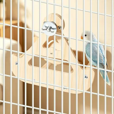 HausPets Perchoir Bateau Pirate en bois pour petits oiseaux