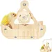 HausPets Perchoir Bateau Pirate en bois pour petits oiseaux
