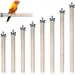MCBOSON Lot de 8 Perchoirs Oiseaux Bois Naturel