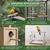 MCBOSON Lot de 8 Perchoirs Oiseaux Bois Naturel