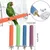 PetTribes - 4 Perchoirs Bois pour Cage Oiseaux Perruches Canaris