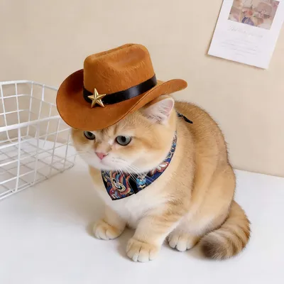 FurryFusion Katzen-Cowboyhut + Schal FurryFusion Katzen-Cowboyhut + Schal