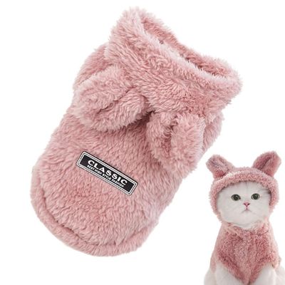 ZooVenture Sweat Chat Chien - Oreilles Lapin, Hiver, Polyester