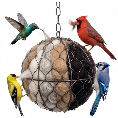 FurryFusion Nid en fibre d'alpaga pour oiseaux