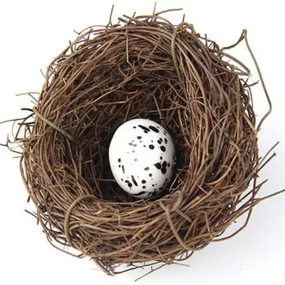 MCBOSON Nid d'Oiseau Artificiel Vintage Décoration Jardin