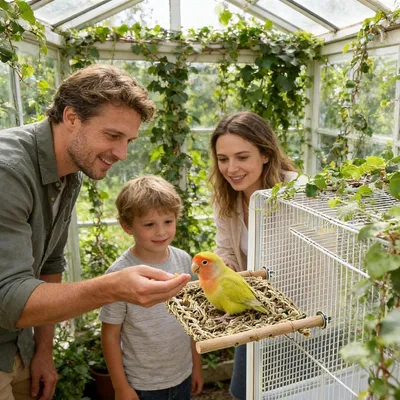 MCBOSON Échelle Cage Oiseaux, Perchoir Bois & Jonc de Mer