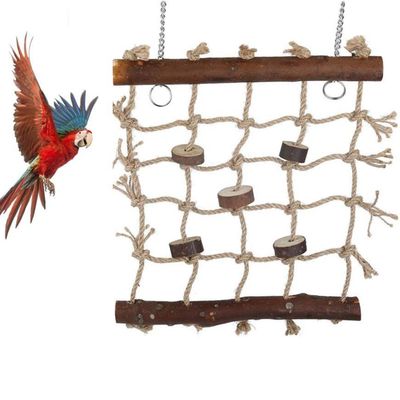 HausPets Hamac à échelle en bois pour oiseaux
