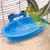 MCBOSON Baignoire Suspendue pour Oiseaux Petits (Bleu)