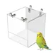 MCBOSON Bain d'Oiseaux Suspendu Cube