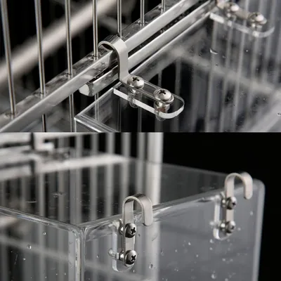 MCBOSON Bain d'Oiseaux Suspendu Cube