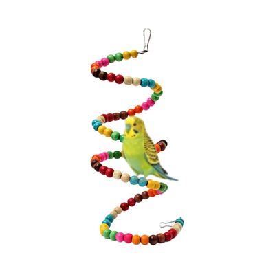 MCBOSON Perchoir Flexible Oiseaux, Bois 100cm