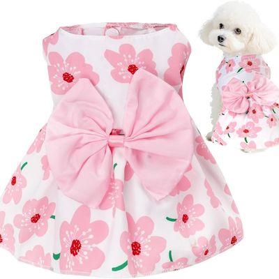 ZooVenture Robe Été Chien Chat - Fleurie, Respirante.