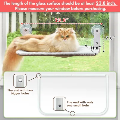 Hamac pour chat sans fil, avec 4 ventouses, pliable et