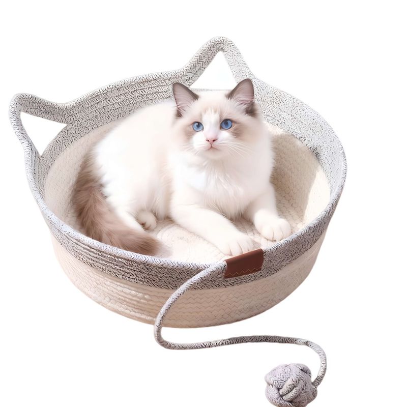 FurryFusion Katzenbett aus Rattan