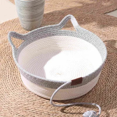 FurryFusion Lit pour chat en rotin FurryFusion Lit pour chat en rotin