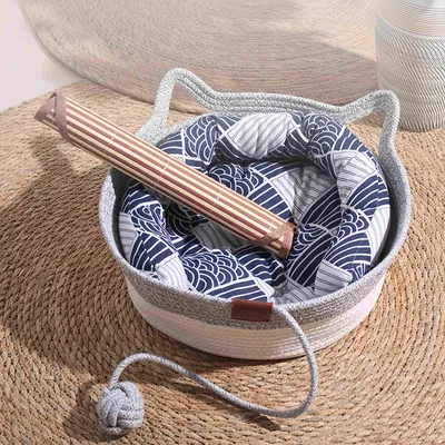 FurryFusion Lit pour chat en rotin FurryFusion Lit pour chat en rotin