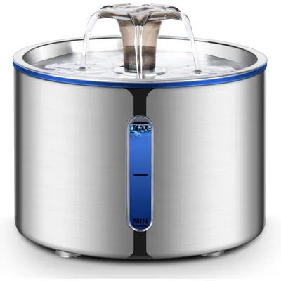 Applicable à BOORCA Fontaine chat acier inox 304 2,5L ultra silencieuse