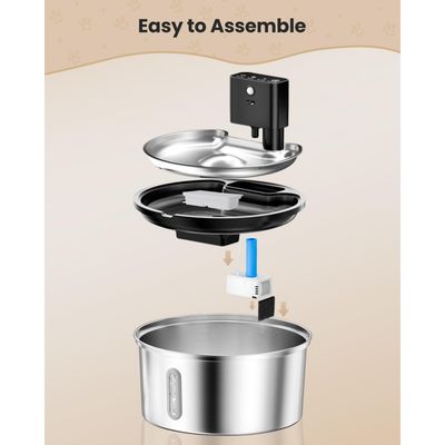 Applicable à PawPoll Pompe remplacement fontaine chat PW-D03 JY-200 blanc