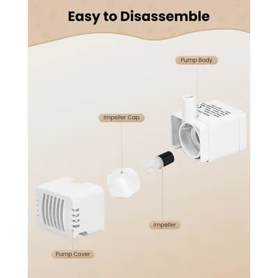 Applicable à PawPoll Pompe remplacement fontaine chat PW-D03 JY-200 blanc Applicable à PawPoll Pompe remplacement fontaine chat PW-D03 JY-200 blanc