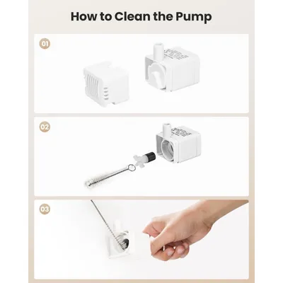 Applicable à PawPoll Pompe remplacement fontaine chat PW-D03 JY-200 blanc Applicable à PawPoll Pompe remplacement fontaine chat PW-D03 JY-200 blanc