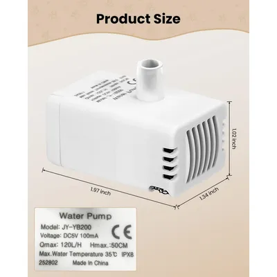 Applicable à PawPoll Pompe remplacement fontaine chat PW-D03 JY-200 blanc Applicable à PawPoll Pompe remplacement fontaine chat PW-D03 JY-200 blanc
