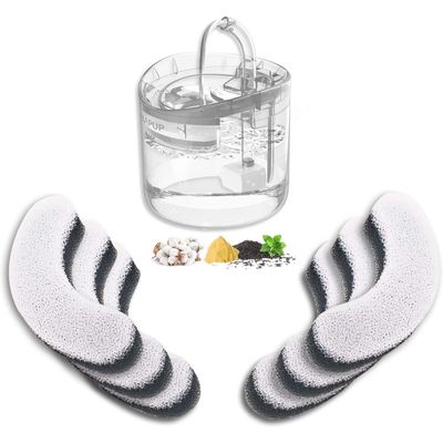 Applicable à HAPUP Lot 6 filtres pour fontaine chat 1,8L triple filtration