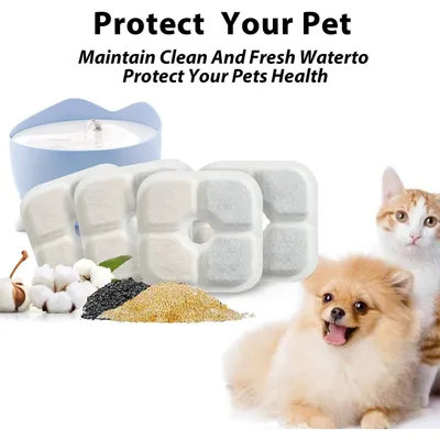 Applicable à PiXi Lot 4 filtres pour fontaine chat 2,5L triple action coton Applicable à PiXi Lot 4 filtres pour fontaine chat 2,5L triple action coton