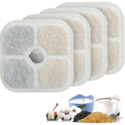 Applicable à PiXi Lot 4 filtres pour fontaine chat 2,5L triple action coton
