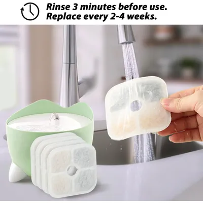 Applicable à PiXi Lot 4 filtres pour fontaine chat 2,5L triple action coton Applicable à PiXi Lot 4 filtres pour fontaine chat 2,5L triple action coton