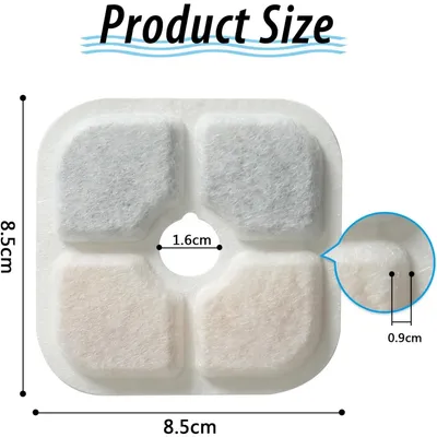 Applicable à PiXi Lot 4 filtres pour fontaine chat 2,5L triple action coton Applicable à PiXi Lot 4 filtres pour fontaine chat 2,5L triple action coton