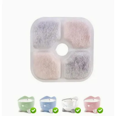 Applicable à PiXi Lot 4 filtres pour fontaine chat 2,5L triple action coton Applicable à PiXi Lot 4 filtres pour fontaine chat 2,5L triple action coton