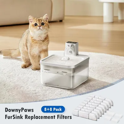 Applicable à DownyPaws Lot 8 filtres pour fontaine à eau DPWFP6 2,5L Applicable à DownyPaws Lot 8 filtres pour fontaine à eau DPWFP6 2,5L