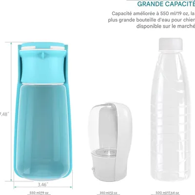 ZooVenture Distributeur Eau Chien Pliable - Antifuite, Portable ZooVenture Distributeur Eau Chien Pliable - Antifuite, Portable