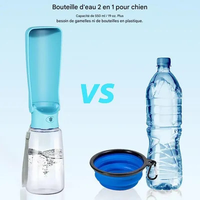 ZooVenture Distributeur Eau Chien Pliable - Antifuite, Portable ZooVenture Distributeur Eau Chien Pliable - Antifuite, Portable