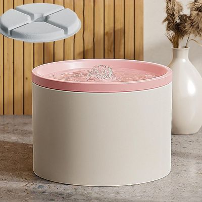HausPets Fontaine eau chat céramique blanc USB 6 filtres 1000ML