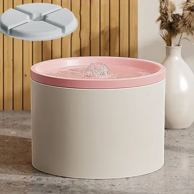 HausPets Fontaine eau chat céramique blanc sans fil 6 filtres 1000ML HausPets Fontaine eau chat céramique blanc sans fil 6 filtres 1000ML