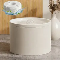 HausPets Fontaine eau chat céramique blanc sans fil 6 filtres 1000ML