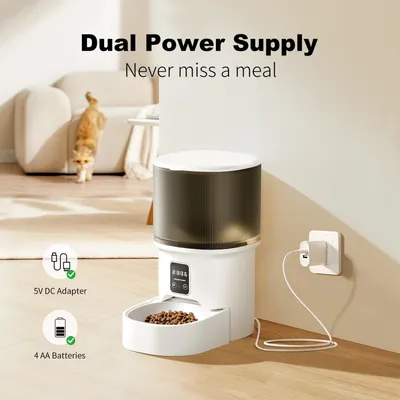 Distributeur automatique 4L et fontaine 3L pour chat ultra-silencieux Distributeur automatique 4L et fontaine 3L pour chat ultra-silencieux