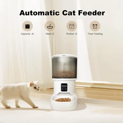 Distributeur automatique 4L et fontaine 3L pour chat ultra-silencieux Distributeur automatique 4L et fontaine 3L pour chat ultra-silencieux