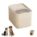 PetTribes Luftdichter Futterbehälter für Haustiere mit Messbecher, beige