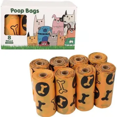 MCBOSON Lot de 8 Rouleaux sacs déjections canines biodégradables MCBOSON Lot de 8 Rouleaux sacs déjections canines biodégradables